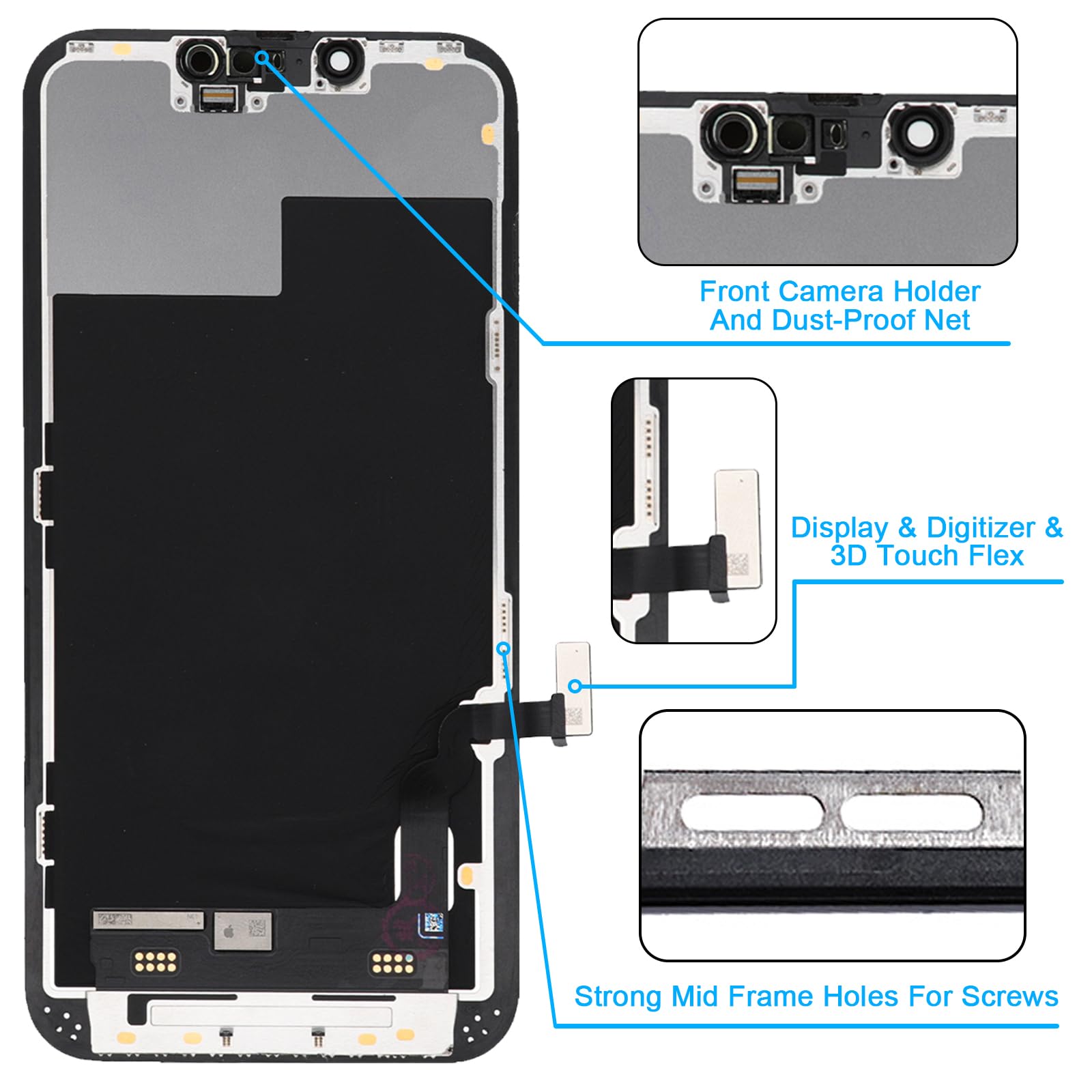 Amazon.com: Screen for iPhone 13 (A2633, A2482, A2631, A2634